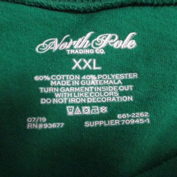 North Pole Trading Co  Elf top, hat & new socks outfit Christmas like new sz XXL - Picture 2 of 8